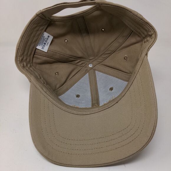 Lands' End Men's Strapback Hat Tan Size OS Embroidered Hopscotch Air Logo - Picture 9 of 11